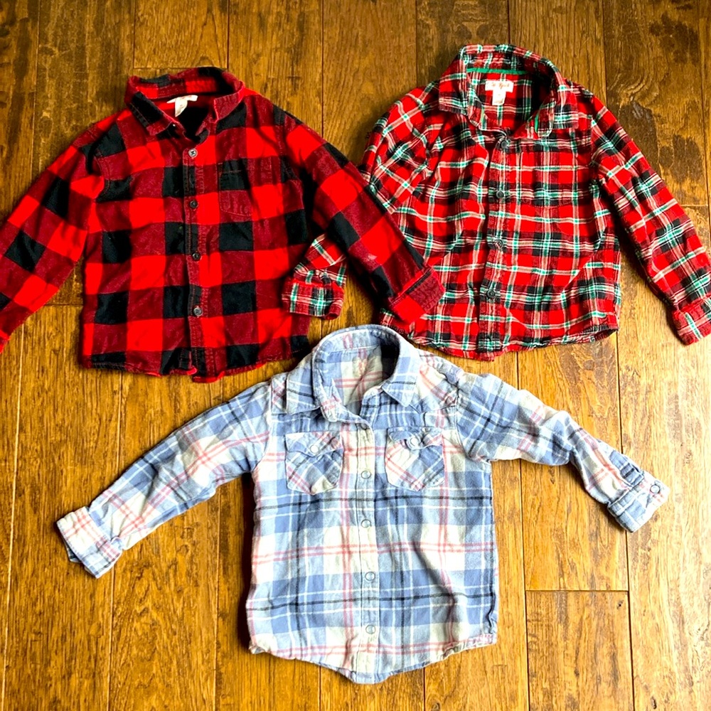 4T Plaid Flannel Shirts